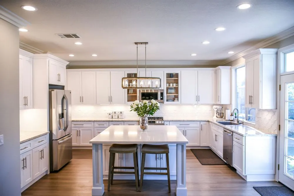 Modern kitchen with a large island